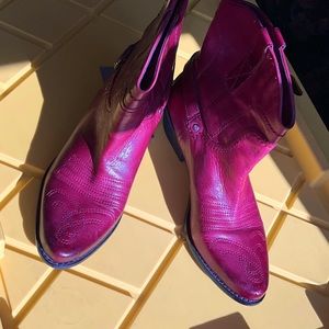 Deep Red cowboy booties